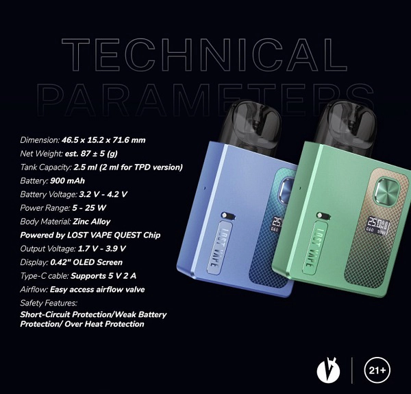 پادسیستم لاست ویپ اورسا بی بی پرو LOST VAPE URSA BB PRO